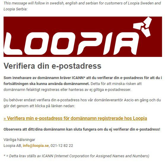loopia spam